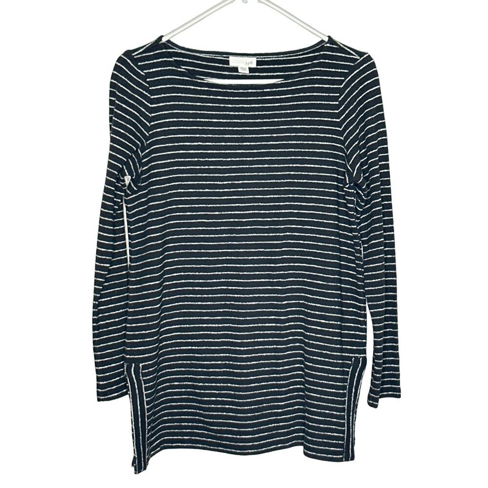 J Jill Stripe Tunic Womens XS Petite Cotton Relaxed Office Casual Everyday Comfy
